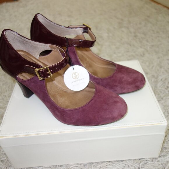 GIANI BERNINI Velmah Memory Foam Mary Jane Pumps - Size 6M - Wine - Picture 3 of 14